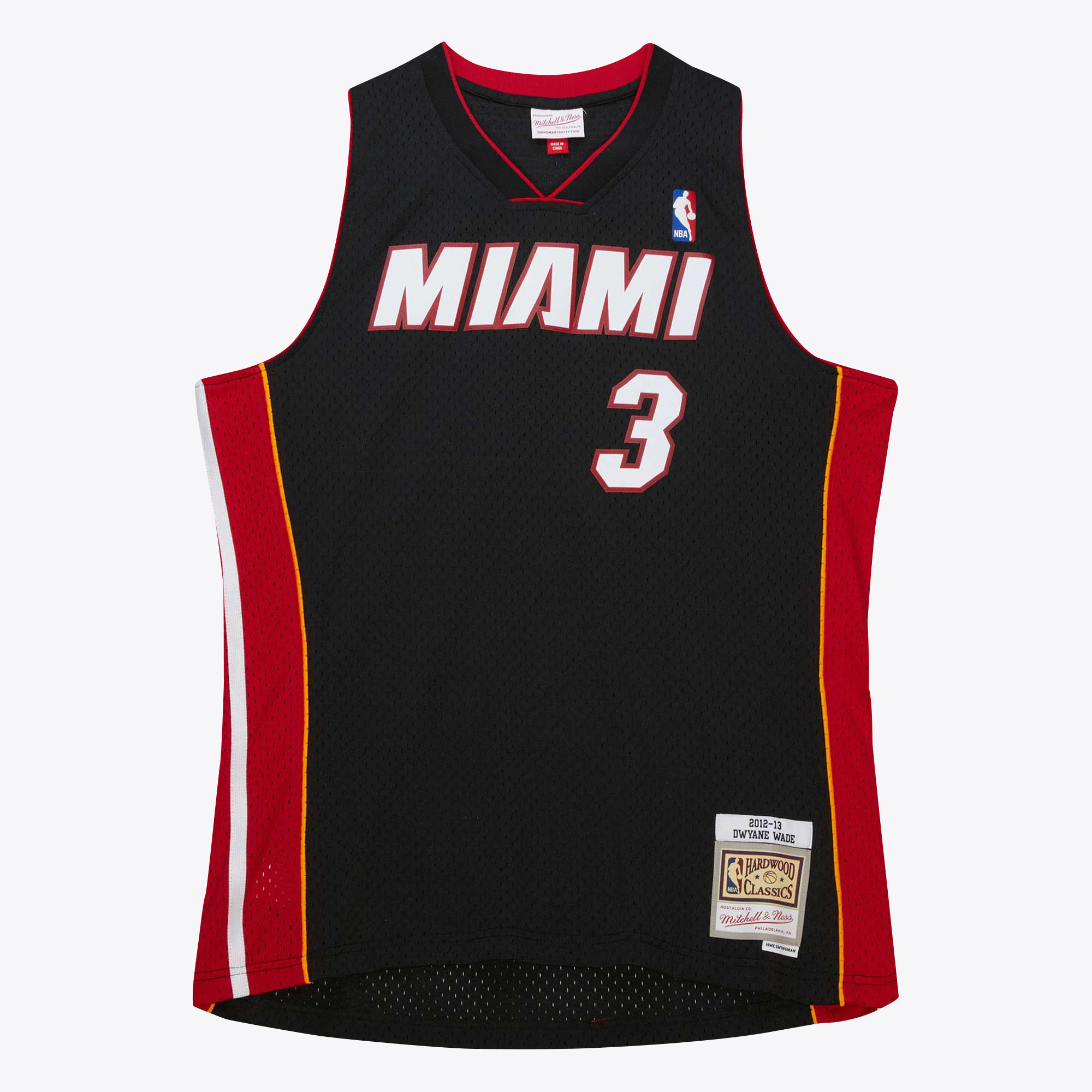 Miami Heat Maglia Road Swingman Hardwood Classics 2012/13 di Mitchell & Ness - Dwyane Wade