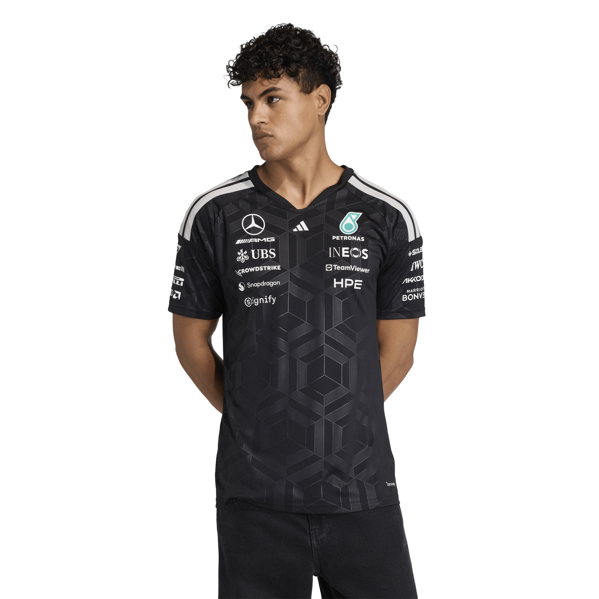 T-shirt Mercedes AMG Petronas adidas F1 2026 Team Driver - Nera