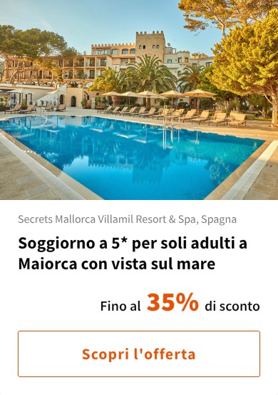 Soggiorno a 5* per soli adulti a Maiorca con vista sul mare