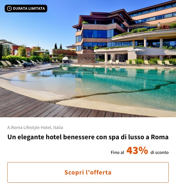 Un elegante hotel benessere con spa di lusso a Roma