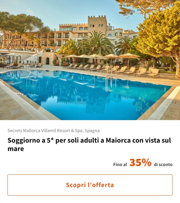 Soggiorno a 5* per soli adulti a Maiorca con vista sul mare