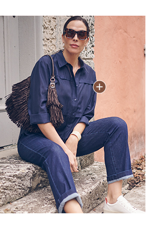 Trench corto in denim