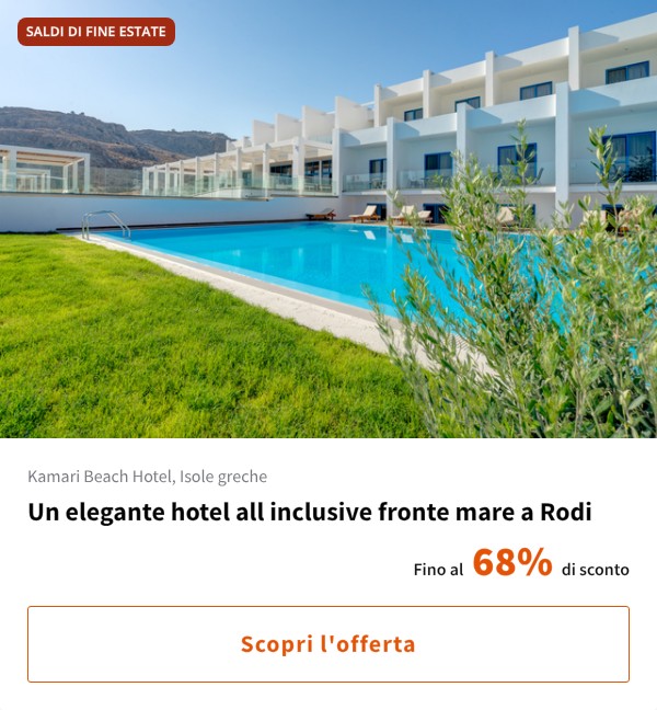 Un elegante hotel all inclusive fronte mare a Rodi