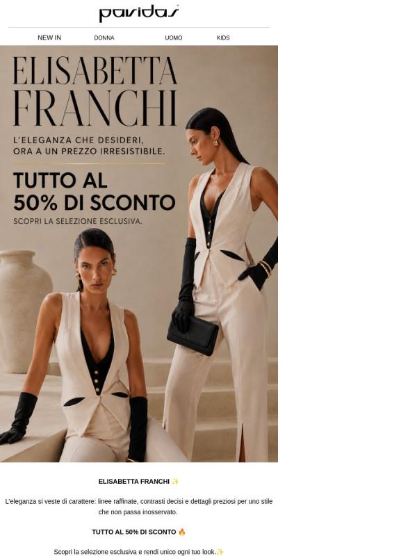 ✨ Elisabetta Franchi: eleganza fino al 50% di sconto