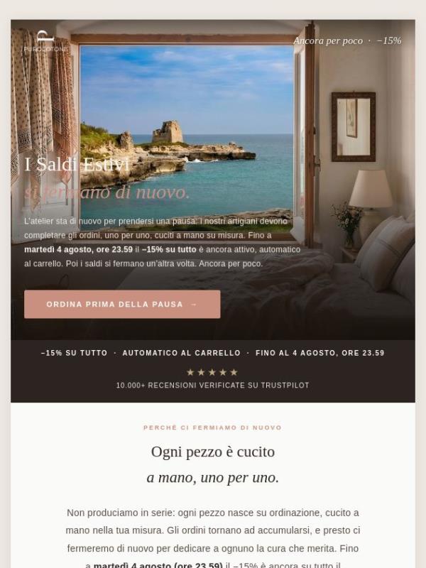 I Saldi Estivi si fermano di nuovo il 4 agosto: −15% fino ad allora