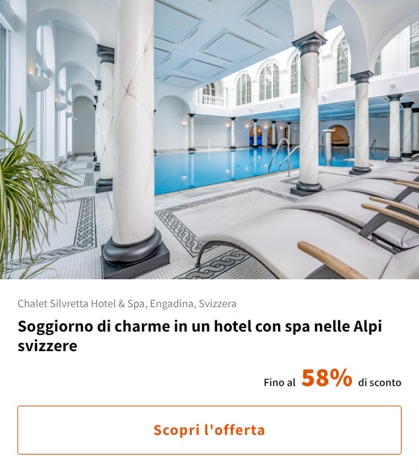 Soggiorno di charme in un hotel con spa nelle Alpi svizzere
