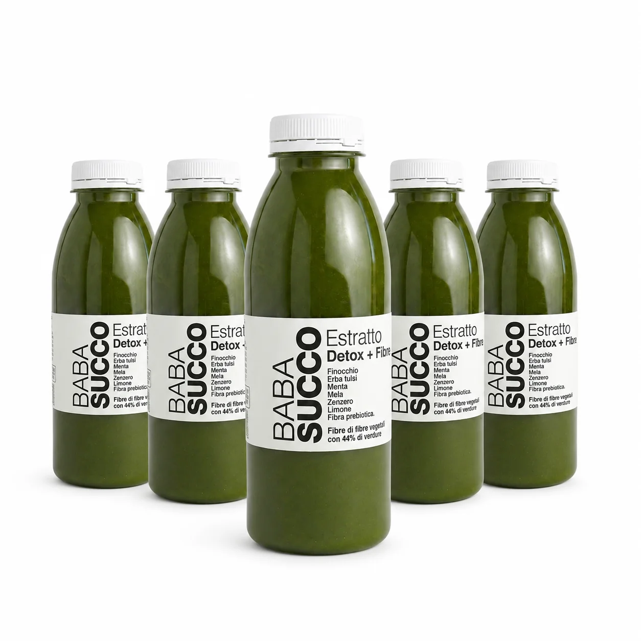 Image of Estratto Detox + fibre | N°5 x 500 ml - Cold Pressed