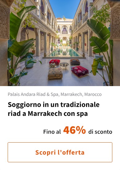 Soggiorno in un tradizionale riad a Marrakech con spa