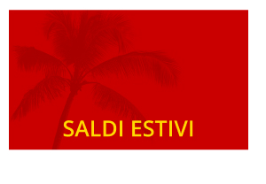Saldi estivi&nbsp;