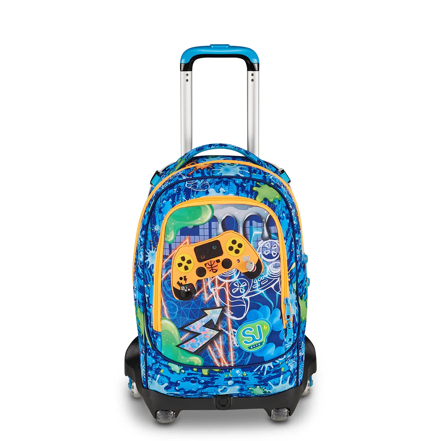 Zaino Scuola Trolley SJ Gang Joyful Pins Boy 8 Ruote 34 Litri