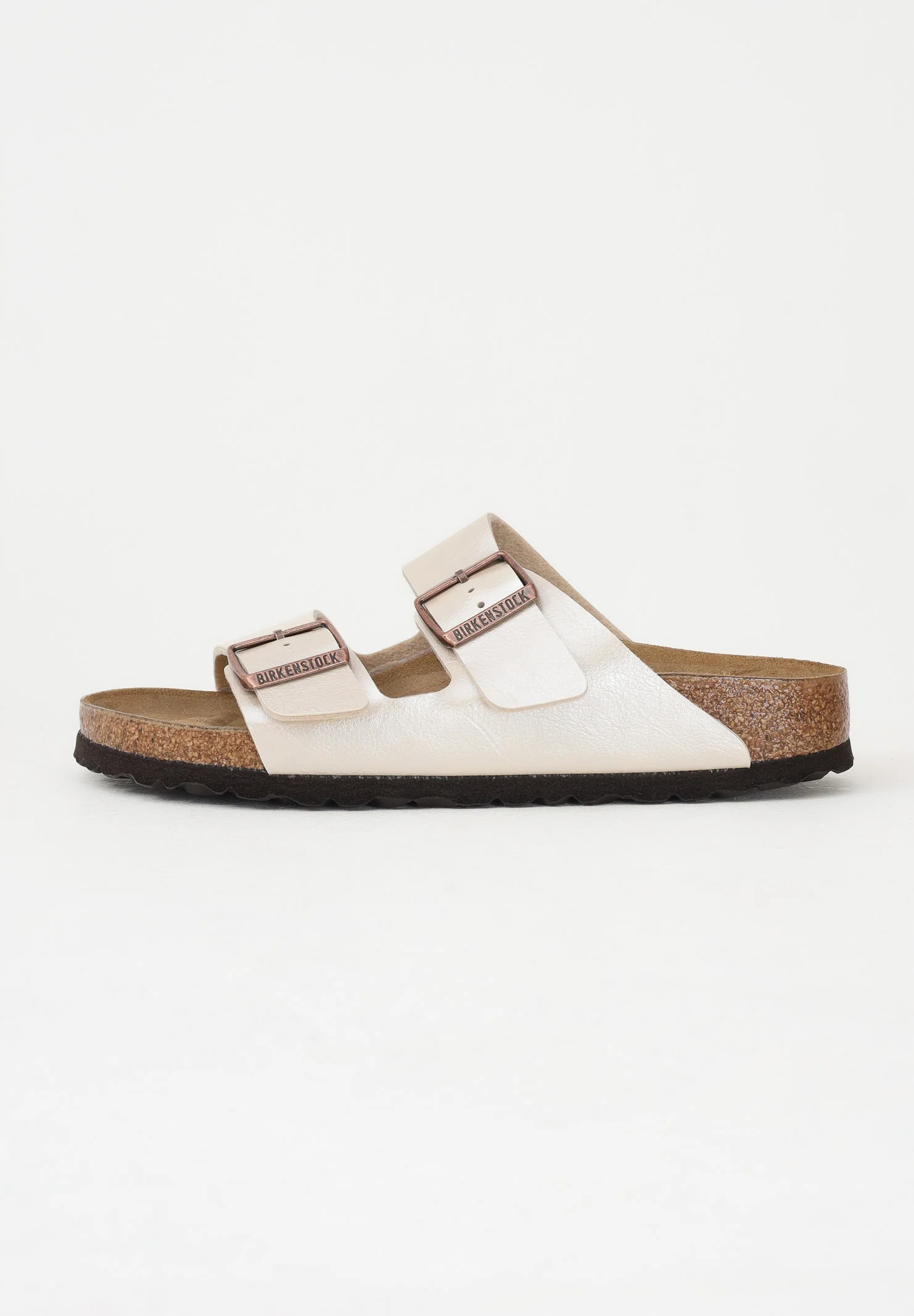 Image of BIRKENSTOCK Ciabatte Arizona Birko-Flor bianco perla da donna