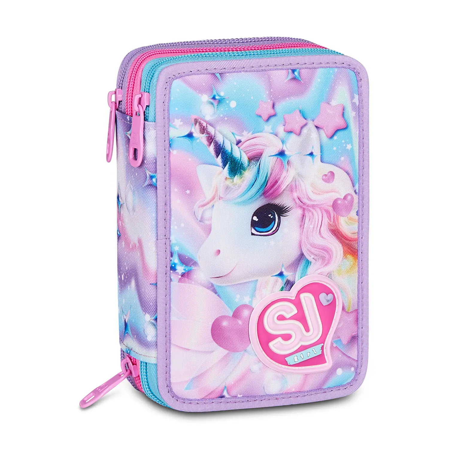 Astuccio 3 Zip Sj Gang Glow Led Unicorn Girl 45 Pezzi