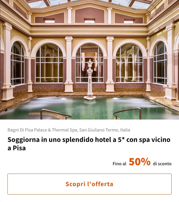 Soggiorna in uno splendido hotel a 5* con spa vicino a Pisa