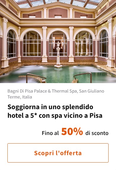 Soggiorna in uno splendido hotel a 5* con spa vicino a Pisa