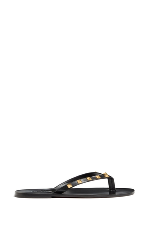 Rockstud leather thong sandals