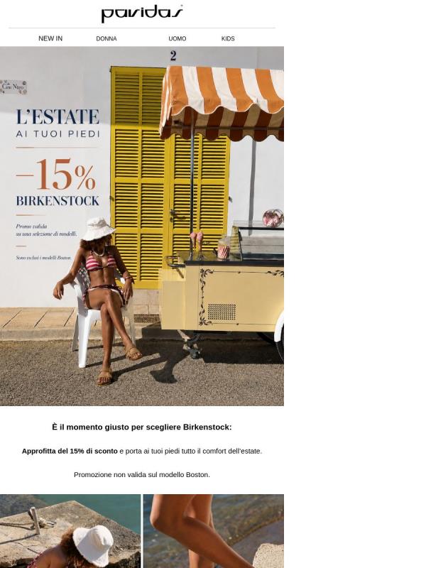 L’estate ai tuoi piedi: –15% Birkenstock ☀️