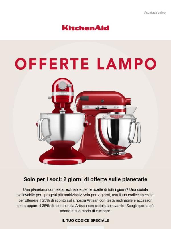Offerta lampo: 2 giorni, 2 planetarie
