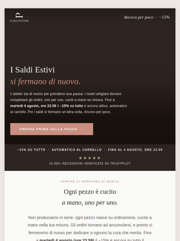 I Saldi Estivi si fermano di nuovo il 4 agosto: −15% fino ad allora