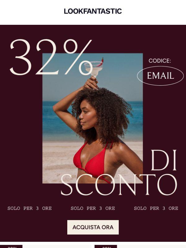 ⏰ Solo per 3 ore! 32% di sconto