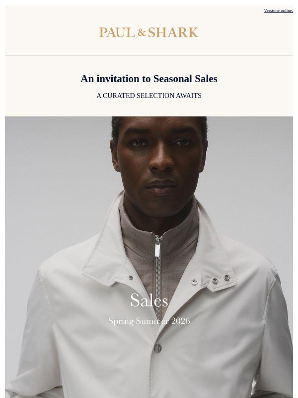An invitation to Seasonal Sales
