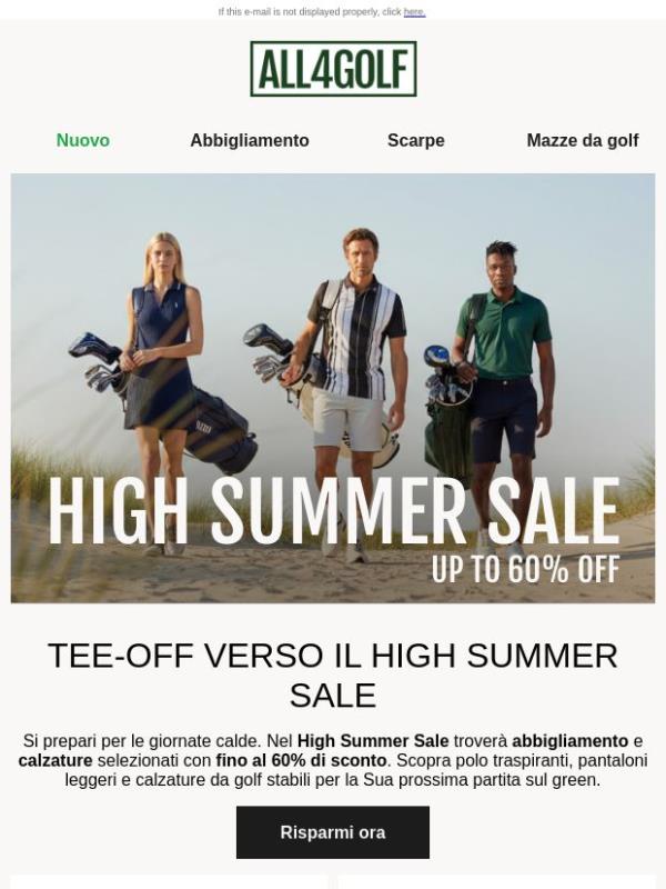 High Summer Sale: fino al -60% su abbigliamento e calzature