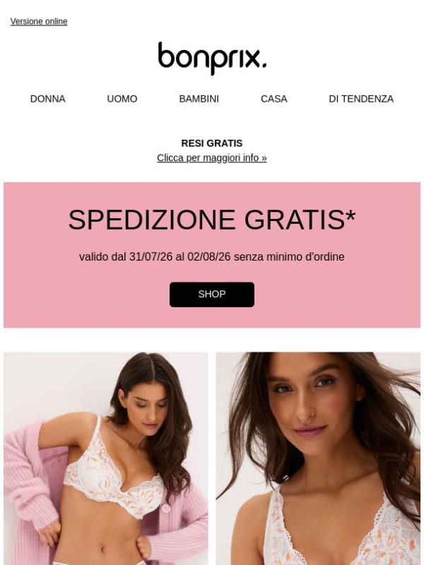 Ultima possibilità: spedizione GRATIS per te!