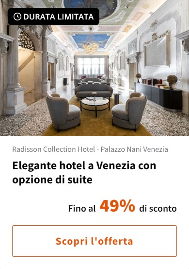 Elegante hotel a Venezia con opzione di suite