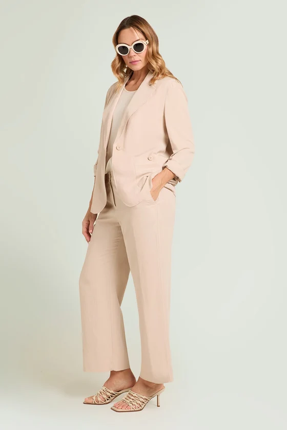 PANTALONI IN LINO-VISCOSA