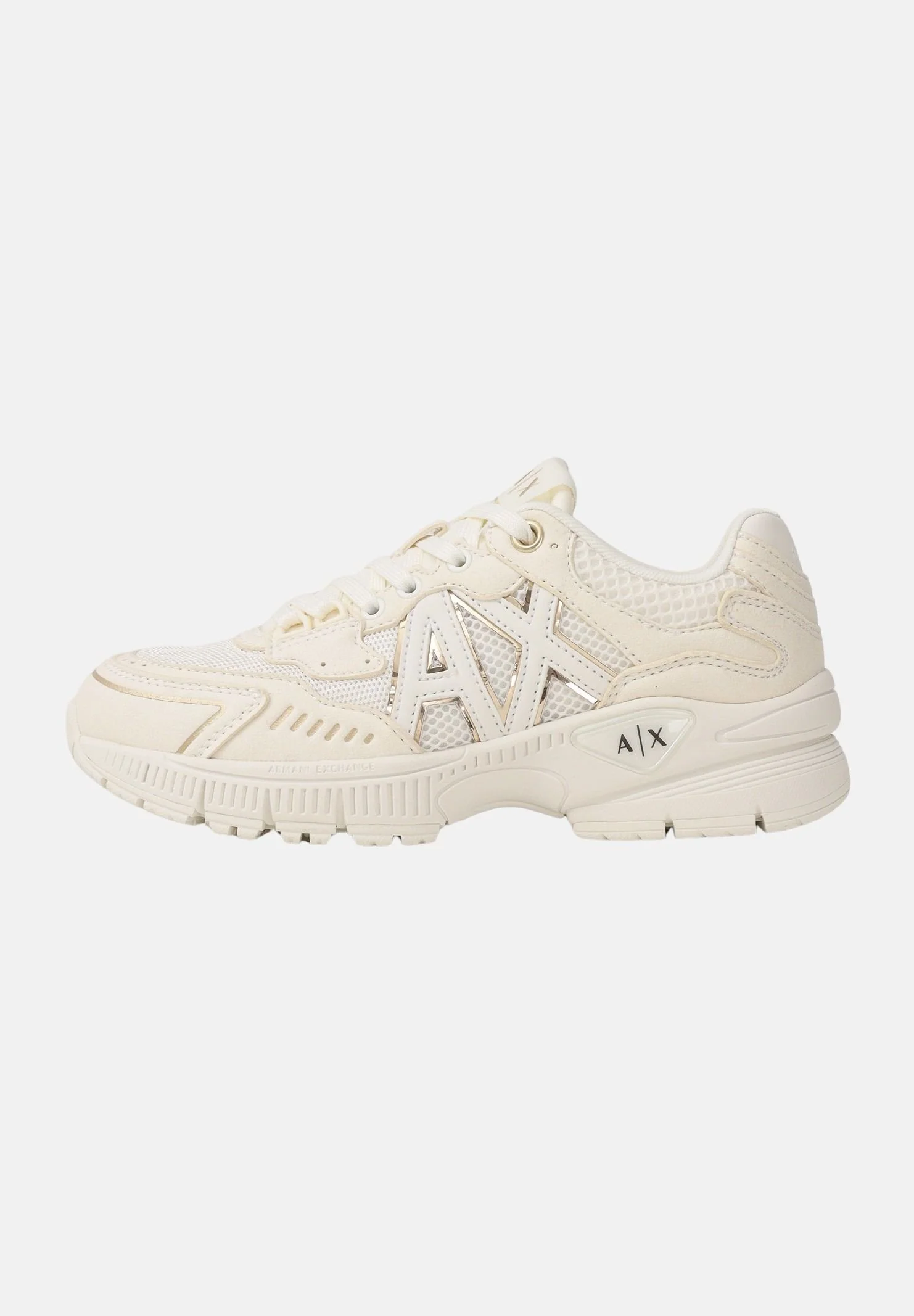 Image of ARMANI EXCHANGE Sneakers panna da donna con logo