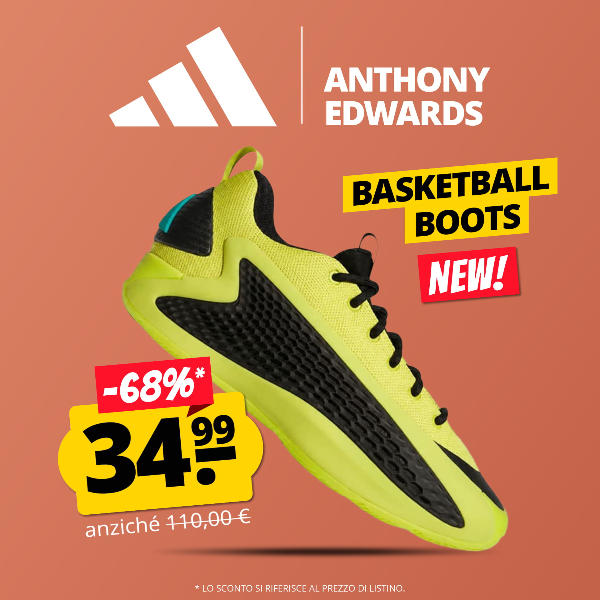 adidas x anthony edwards 1 low scarpe da basket
