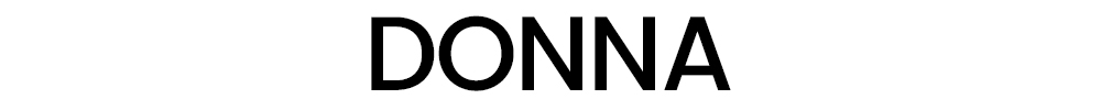 Wordmark 'DONNA' in bold black uppercase letters on a white background