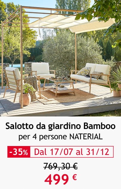 Salotto da giardino Bamboo 499 &euro;