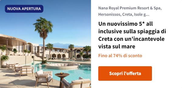 Un nuovissimo 5* all inclusive sulla spiaggia di Creta con un'incantevole vista sul mare