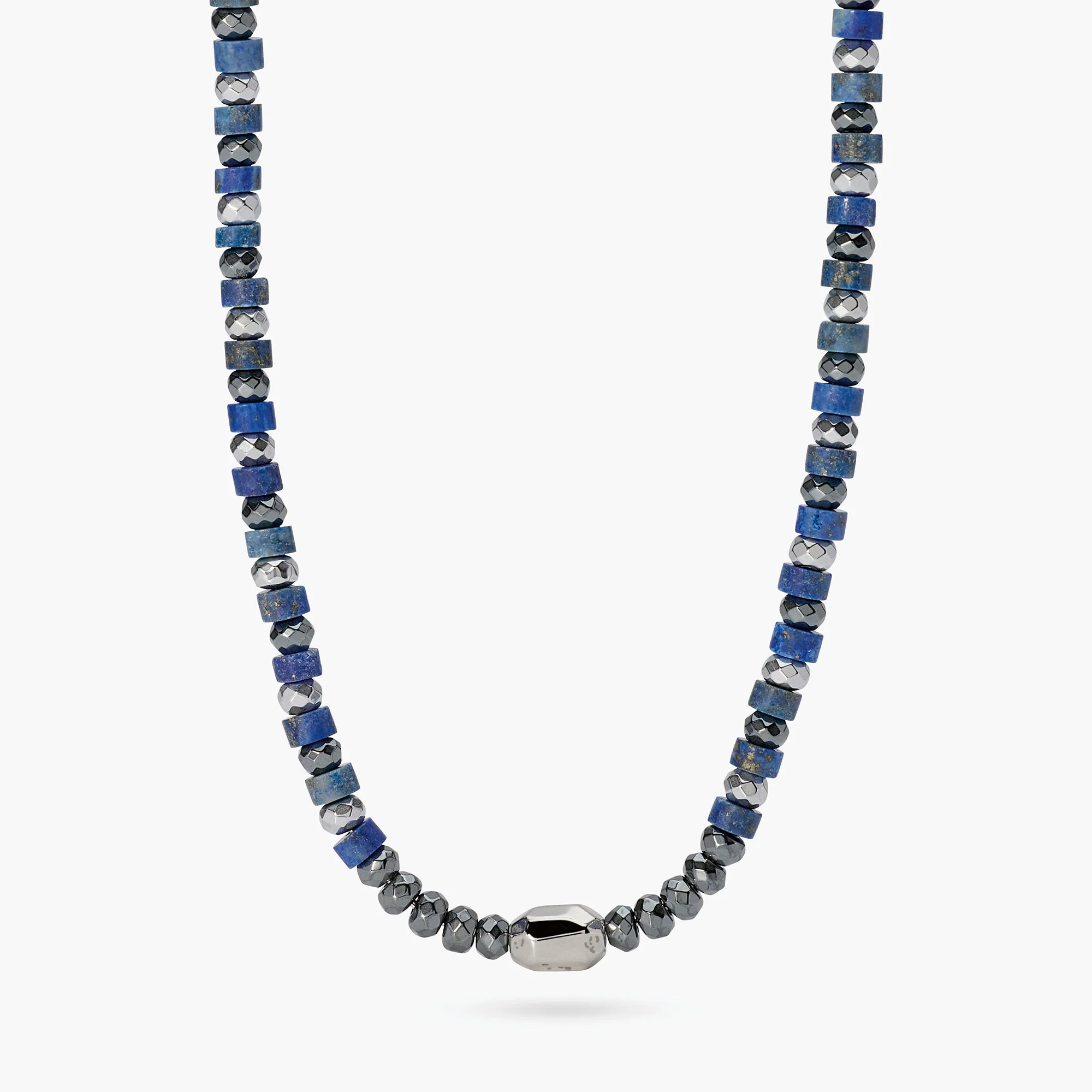 Image of Collana regolabile con ematite e lapis STYLE 40