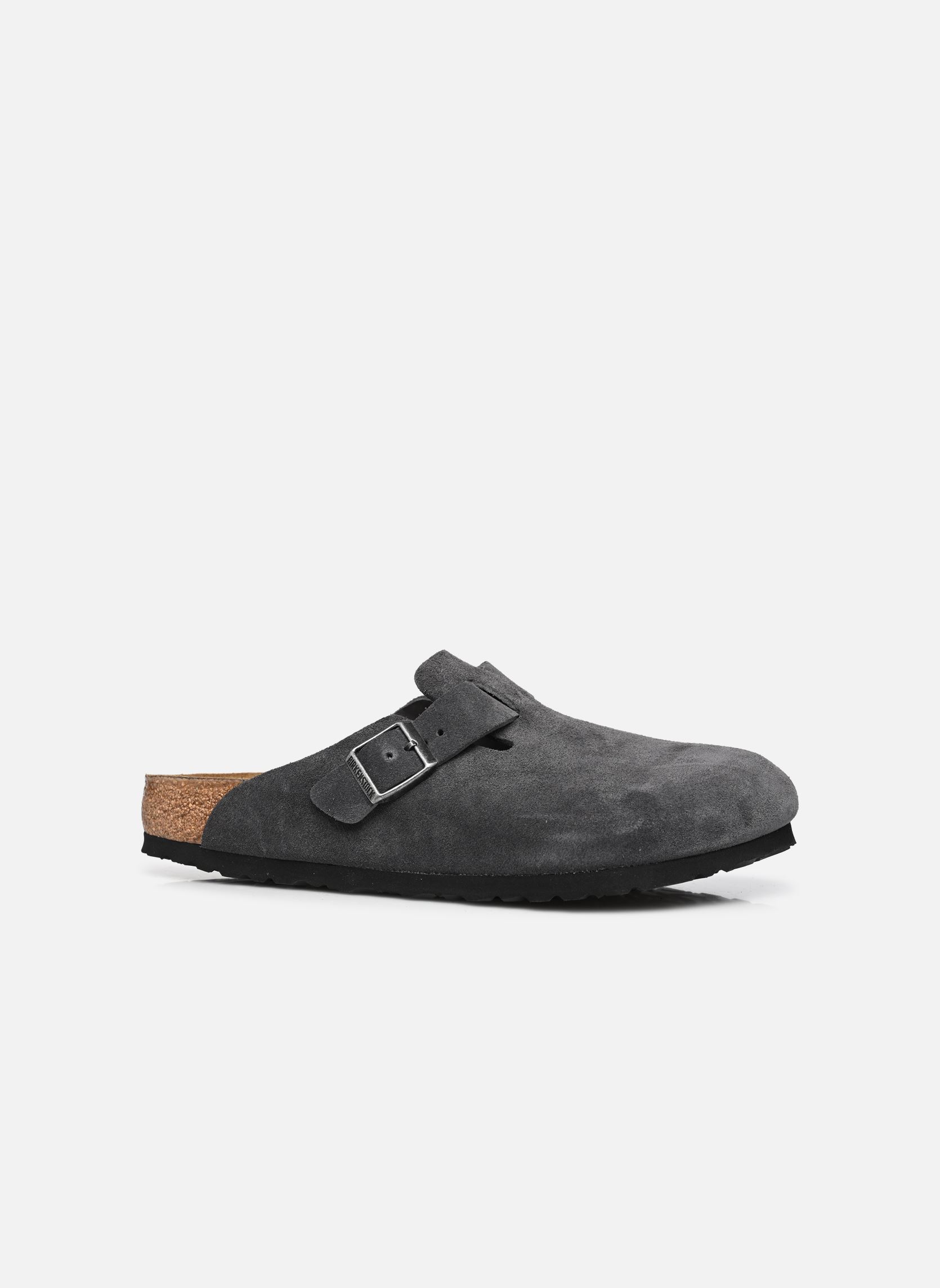 Birkenstock Mules Boston Suede - Regular homme gris