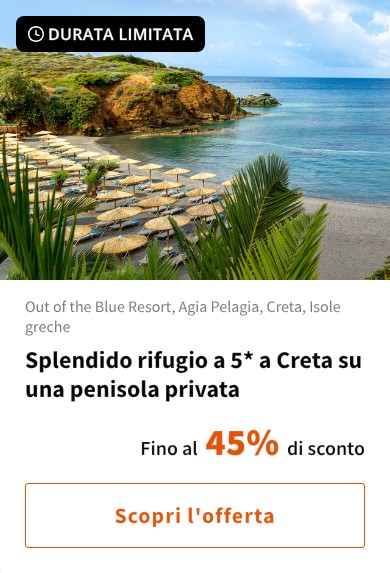 Splendido rifugio a 5* a Creta su una penisola privata