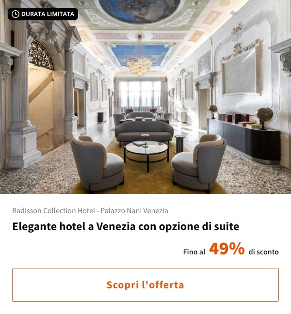 Elegante hotel a Venezia con opzione di suite
