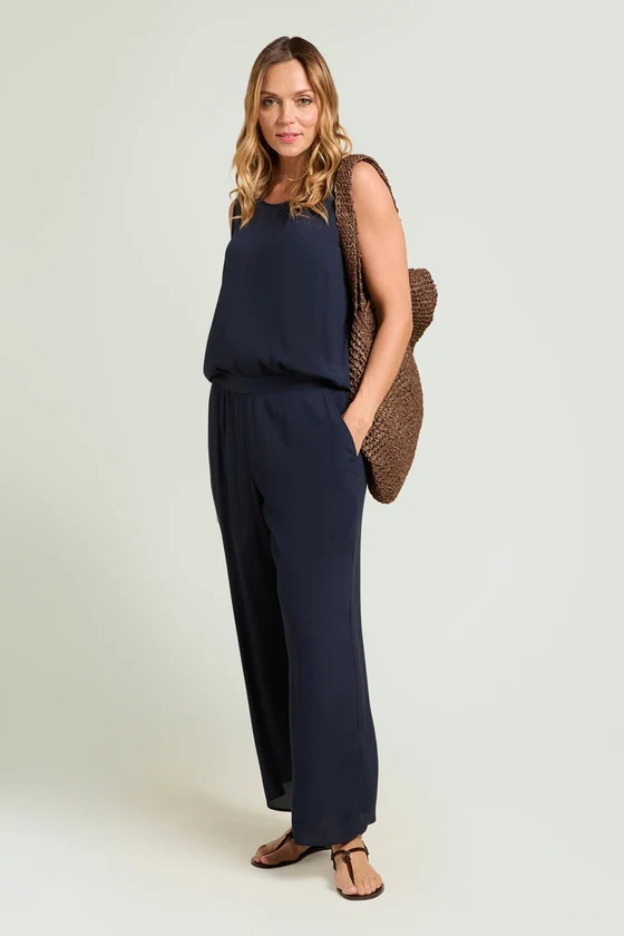 PANTALONI AMPI IN MAROCAINE