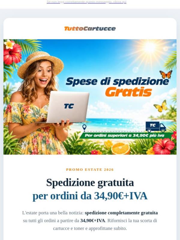 ⏰ Ultimo giorno – Spedizione GRATIS da 34,90€+IVA