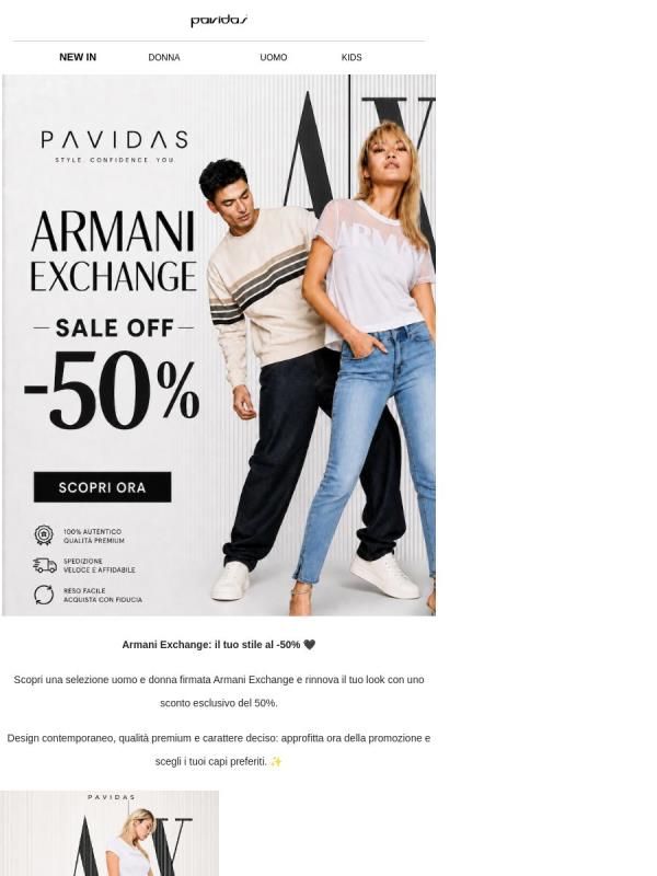 Armani Exchange al -50%: scopri la promozione
