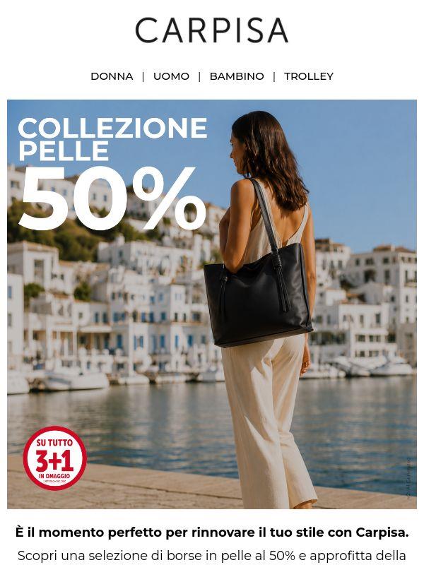La tua nuova borsa in pelle, a metà prezzo.
