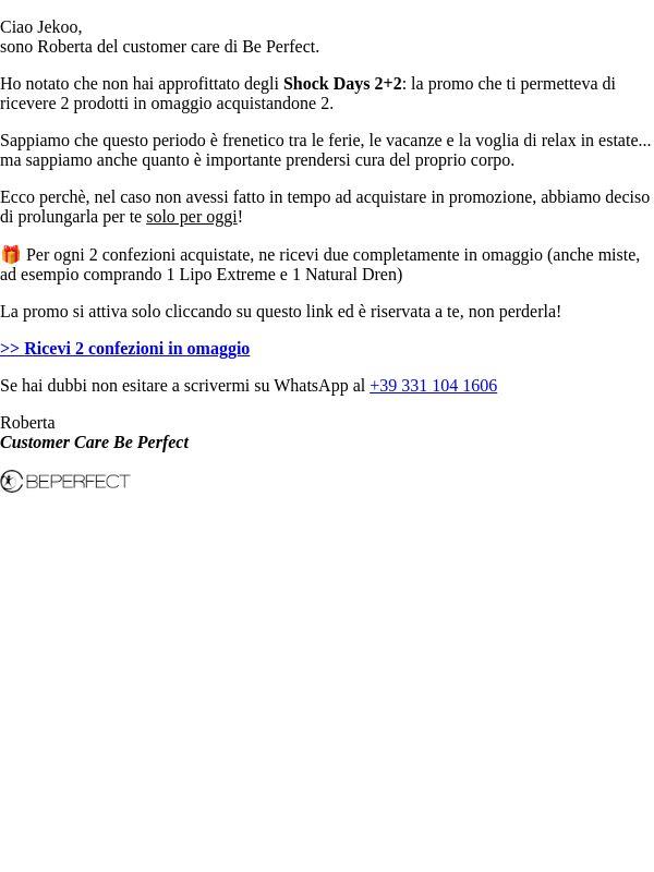 RE: Paghi 2 ricevi 4