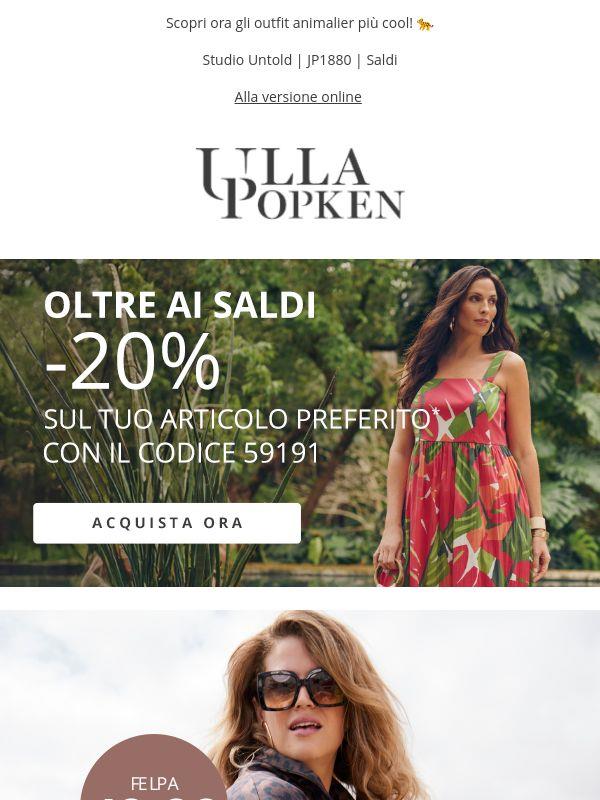 Solo oggi! -20% di sconto sul tuo articolo preferito💙