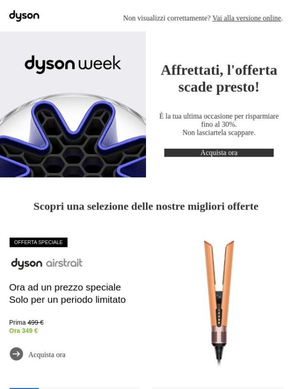 Le offerte Dyson Week stanno per terminare