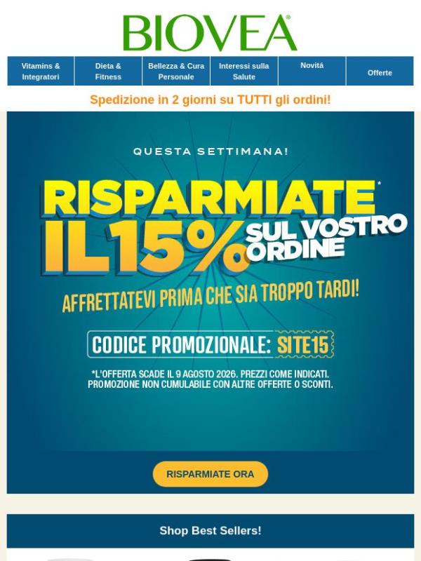 🌿La Tua Offerta Esclusiva del 15% di Sconto è Qui!