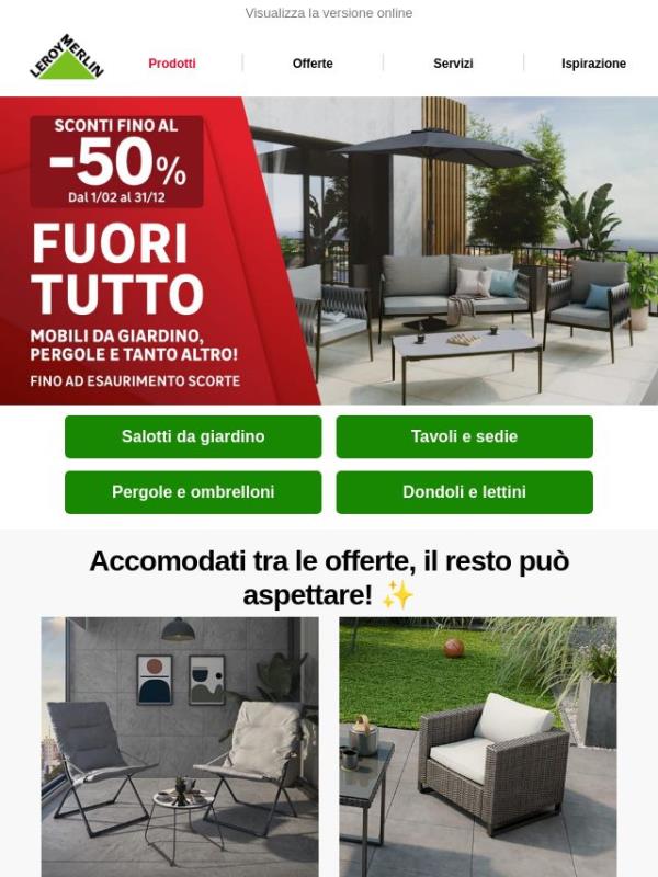 FUORI TUTTO per il giardino: fino al -50% 🌿