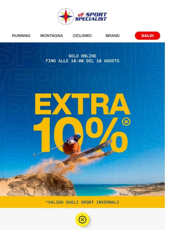 Extra 10% sport invernali ⛷️