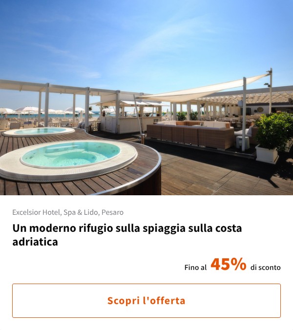Un moderno rifugio sulla spiaggia sulla costa adriatica