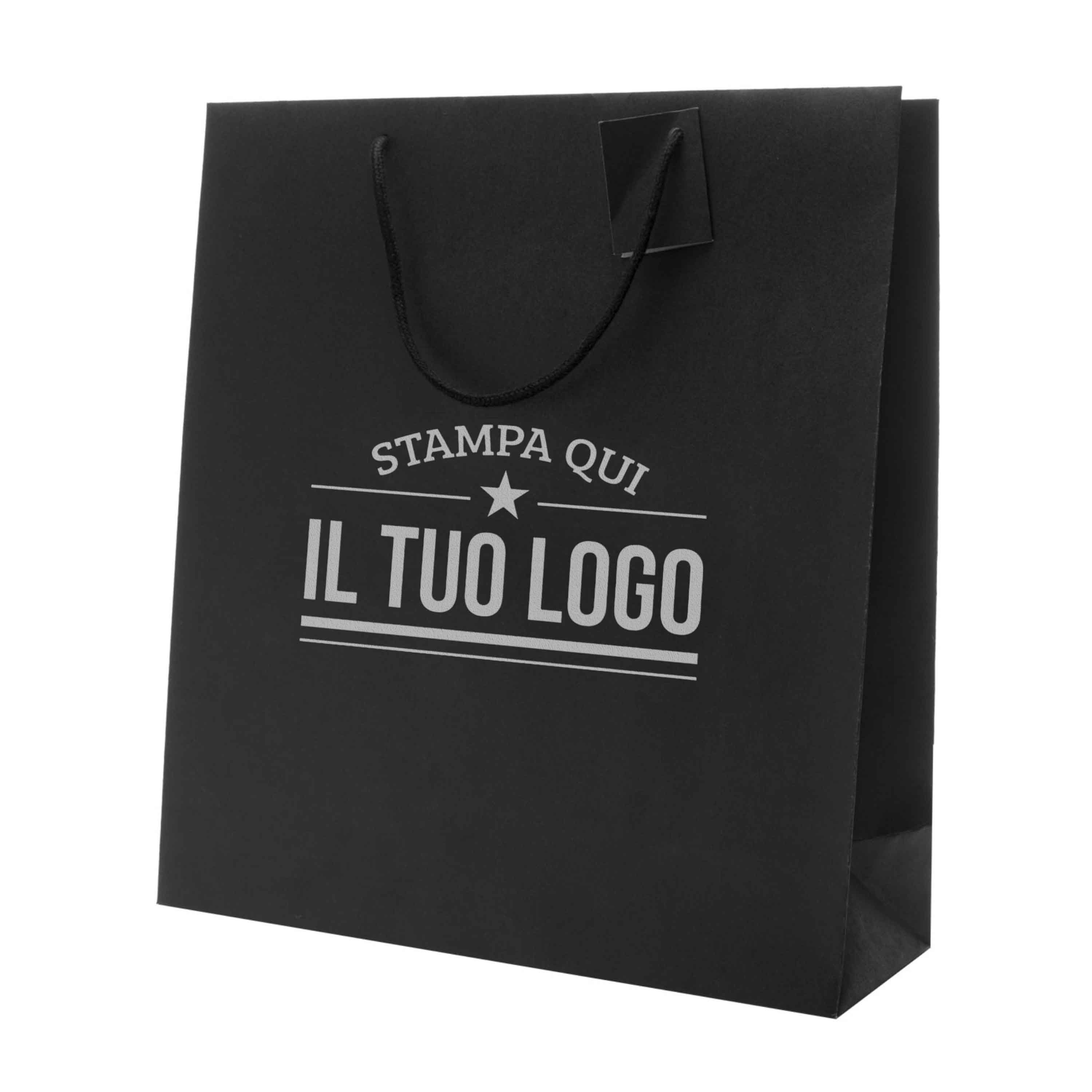 Image of ShopperCarta Kraft Nera Lusso personalizzabile