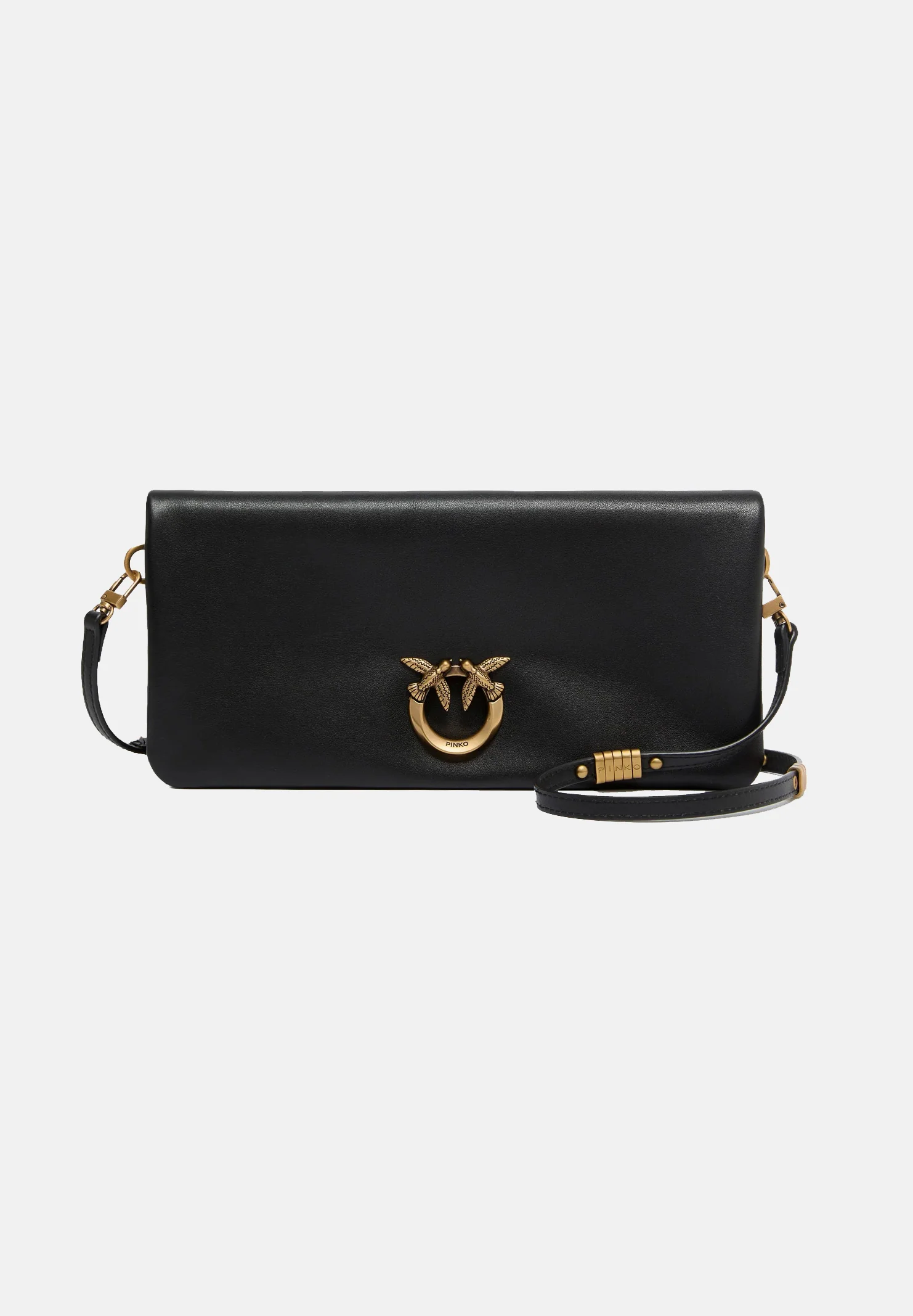 Image of PINKO Pochette Love Bag Click Soft Horizontal nera da donna